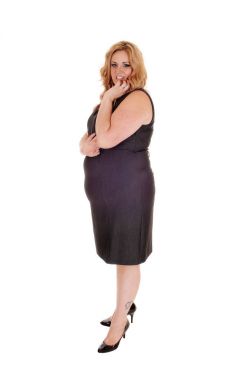 Ağır bir genç sarışın kadın