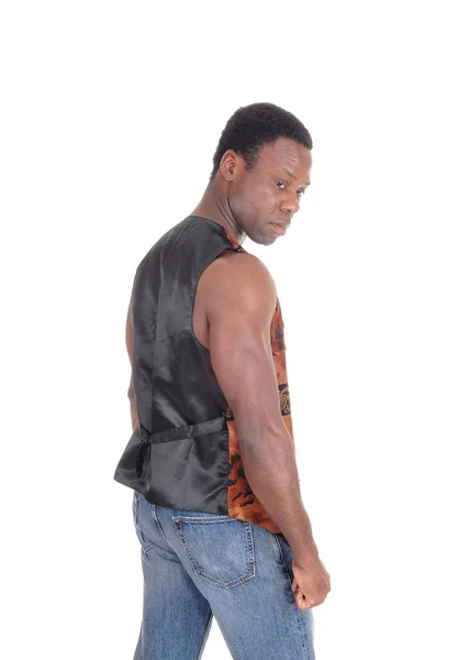 Hombre africano de pie en el perfil —  Fotos de Stock