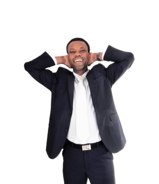 Mutlu Afrika iş adamı portresi