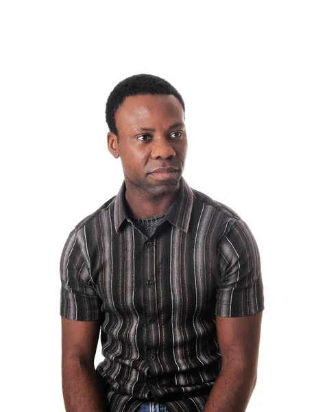 Portrait image of African man sitting — Stock Photo, Image