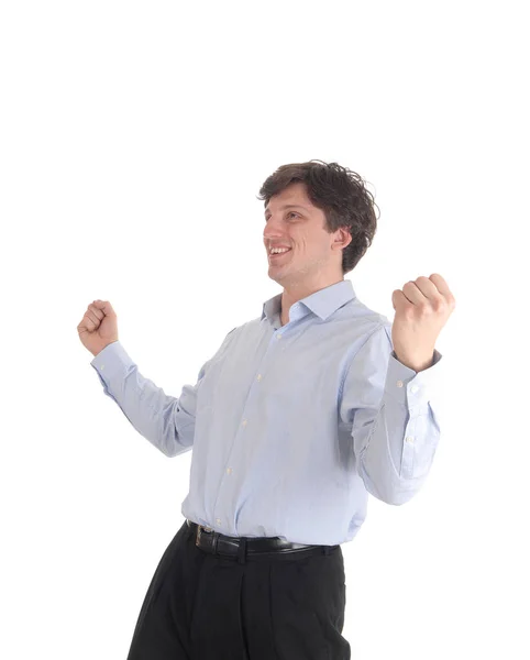 Imagem de perto de um jovem muito feliz — Fotografia de Stock