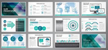 Soyut vektör iş sunu şablonu Slayt arka plan.