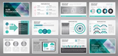 Soyut vektör iş sunu şablonu Slayt arka plan.