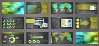 Soyut vektör iş sunu şablonu Slayt arka plan.