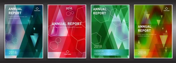 Annual report brochure covers. — Stock Vector