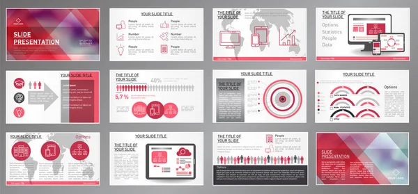 Resumen vector negocio presentación plantilla diapositivas fondo . — Vector de stock