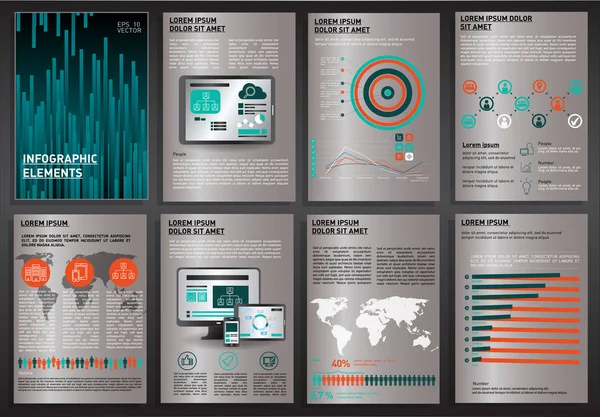 Resumen vector negocio presentación plantilla diapositivas fondo . — Vector de stock