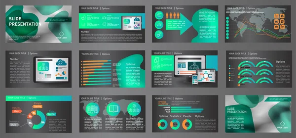 Resumen vector negocio presentación plantilla diapositivas fondo . — Vector de stock