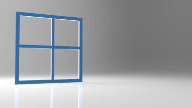 3D render soyut boş pencere çerçeve güzel arka plan co ile