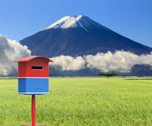 3D-weergave Postvak met mooie achtergrondafbeelding — Stockfoto