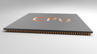 3D render merkezi bilgisayar işlemci Cpu kavramı. teknoloji ba