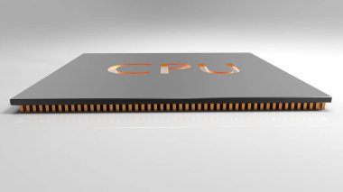 3D render merkezi bilgisayar işlemci Cpu kavramı. teknoloji ba