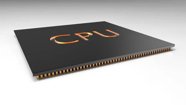 3d 렌더링 중앙 컴퓨터 프로세서 Cpu 개념입니다. 기술 바 — 스톡 사진