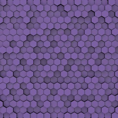 güzel bir renk ile 3D render renkli altıgen kalıbı