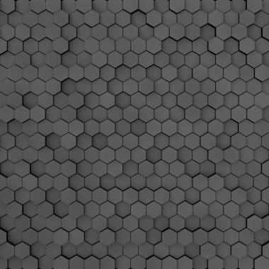 güzel bir renk ile 3D render renkli altıgen kalıbı