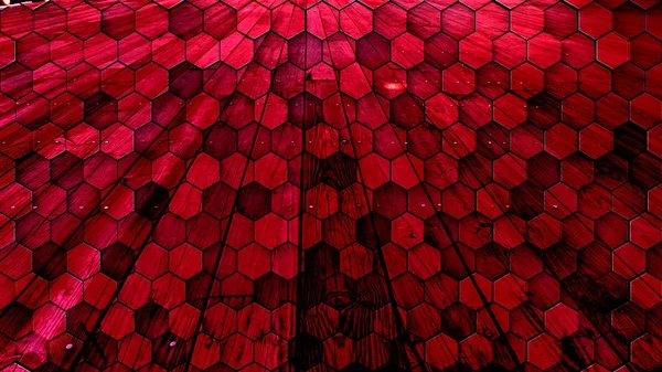 3D rendering färgglada hexagon mönster med fin färg — Stockfoto