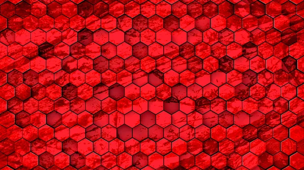 3D-Rendering bunte Sechseck-Muster mit schöner Farbe — Stockfoto
