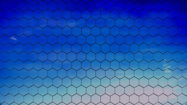 3D-Rendering bunte Sechseck-Muster mit schöner Farbe — Stockfoto
