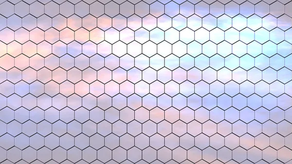 3d renderização padrão hexágono colorido com cor agradável — Fotografia de Stock