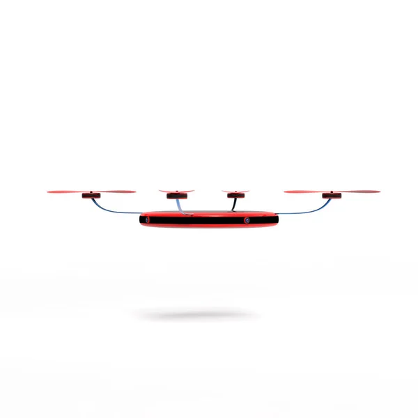 3d rendering of colorful drone with 4 camera around it — Stock Photo, Image