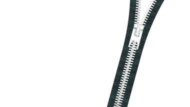 3D render fermuar doku ile izole arka plan üzerinde kapat