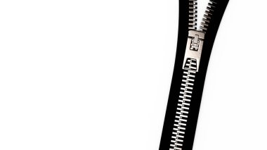 3D render fermuar doku ile izole arka plan üzerinde kapat