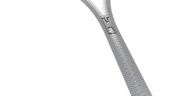 3D-Rendering Nahaufnahme Reißverschluss Textur auf isoliertem Hintergrund mit — Stockfoto