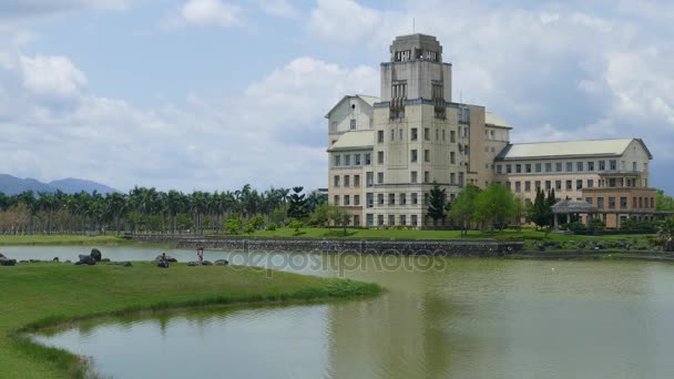 Universidade mais bonita de Taiwan, Taitung Donghua University — Vídeo de Stock