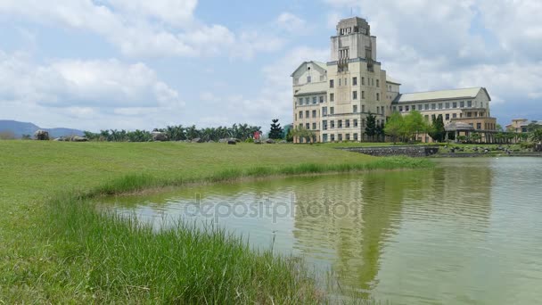 Tchaj-wan je nejkrásnější univerzitní, Taitung Donghua University — Stock video