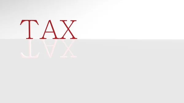 3d визуализация красивой налоговой формулировки с хорошим фоном — стоковое фото
