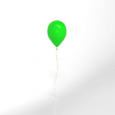3D Render mavi mutlu tatil hava balon izole o uçan