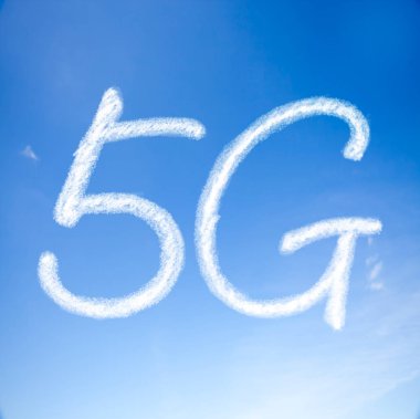 güzel arka plan ile 5g sinyal iletişim simgesi
