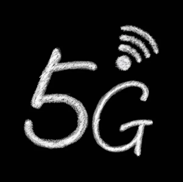 5 g 信号通信图标, 背景良好 — 图库照片