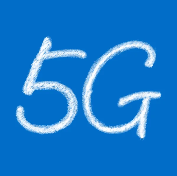 5 g 信号通信图标, 背景良好 — 图库照片