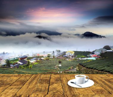 Alişan, Chiayi County, Tayvan: Sunset bulutlar