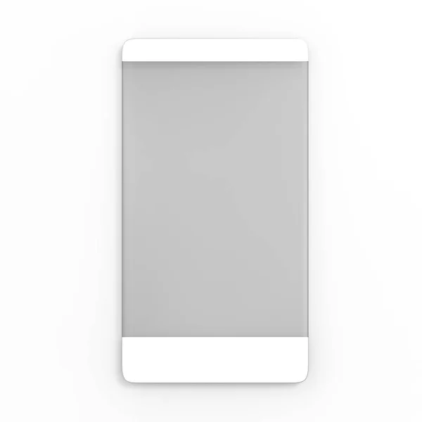 Render 3d dari ikon smartphone dalam gaya fasion baru di latar belakang putih — Stok Foto