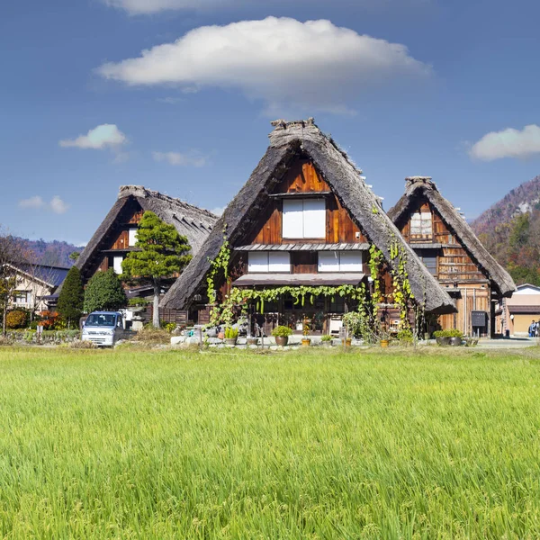 Temporada de otoño de Aldeas Históricas de Shirakawa-go y Gokayama, J —  Fotos de Stock