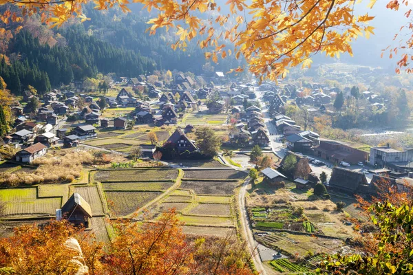 Época de outono de Aldeias Históricas de Shirakawa-go e Gokayama, J — Fotografia de Stock