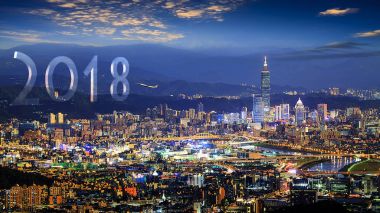 güzel manzara Taipei şehir druning güzel zaman, Tayvan