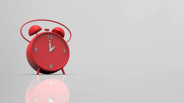3d rendering of alarm clock with nice background color — Stock Photo, Image