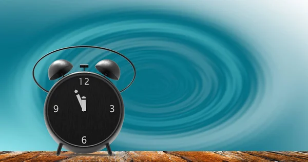 Ρολόι-ξυπνητήρι με λίγα λεπτά έως δώδεκα η ώρα — Φωτογραφία Αρχείου