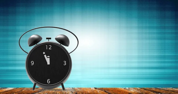 Alarm clock with little minutes to twelve o'clock — Stock Photo, Image