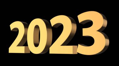 mutlu yeni year.merry Noel siyah backgr ile 3D render
