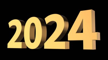 mutlu yeni year.merry Noel siyah backgr ile 3D render