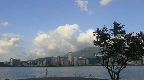 新台北市人民政府河滨自行车道景观台湾 — 图库照片
