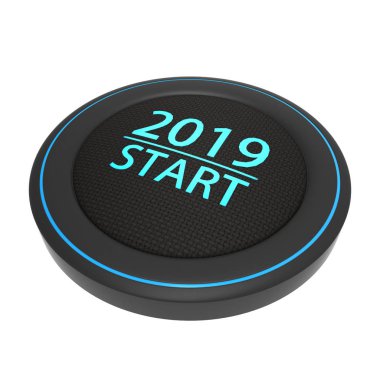 Mutlu yeni yıl kavramsal tebrik kartı ile beyaz izole