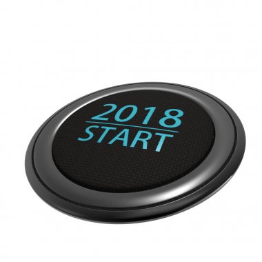 Mutlu yeni yıl kavramsal tebrik kartı ile beyaz izole