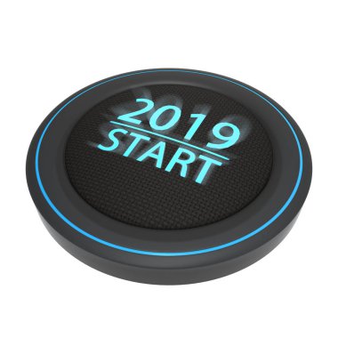 Mutlu yeni yıl kavramsal tebrik kartı ile beyaz izole