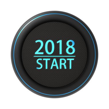 Mutlu yeni yıl kavramsal tebrik kartı ile beyaz izole