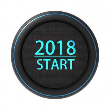 Mutlu yeni yıl kavramsal tebrik kartı ile beyaz izole